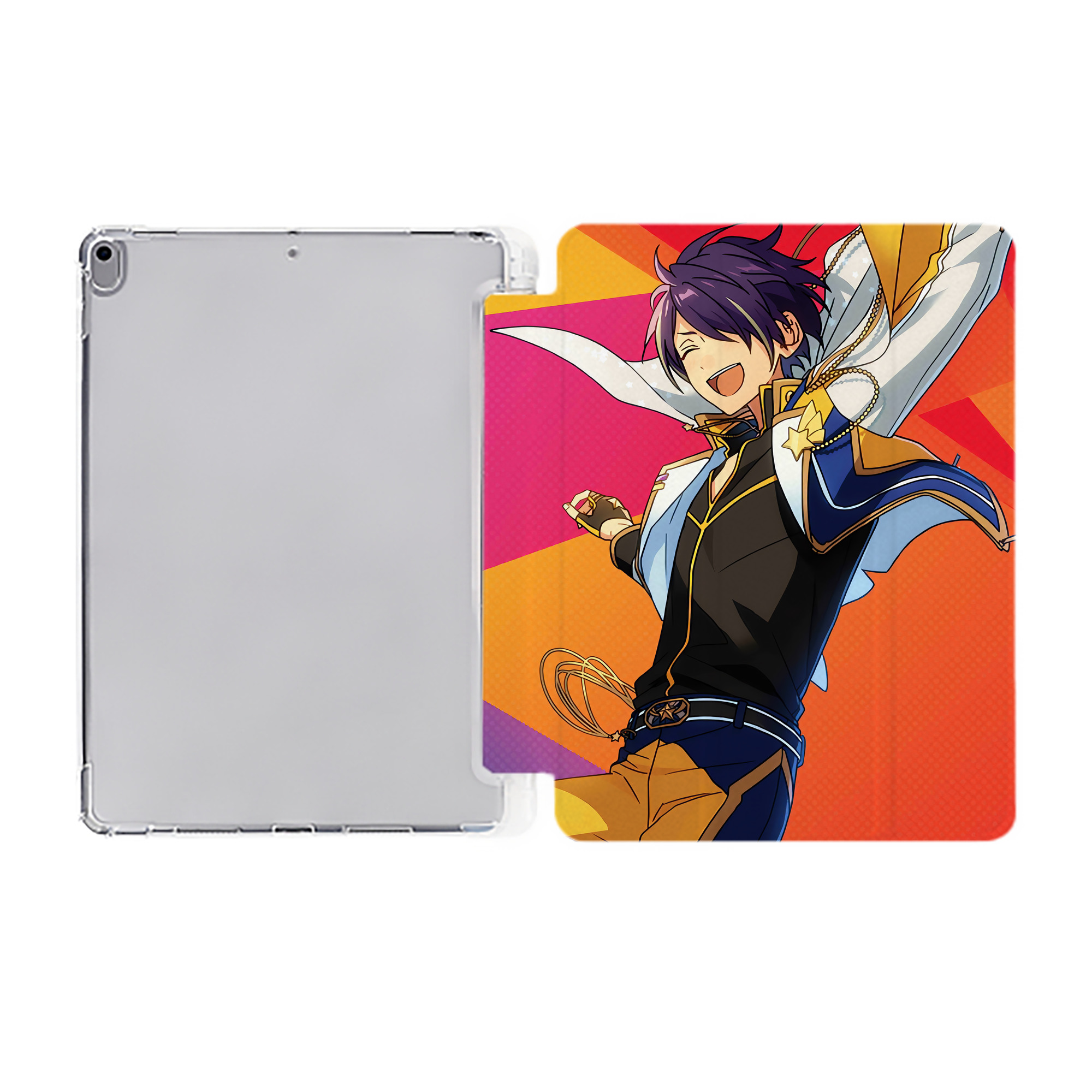（画像用） あんさんぶるスターズ! Ensemble Stars IPad ケース ペン収納付き 三つ折りスタンド PUレザー×シリコン 対応機種9.5/10.5/10.9インチ